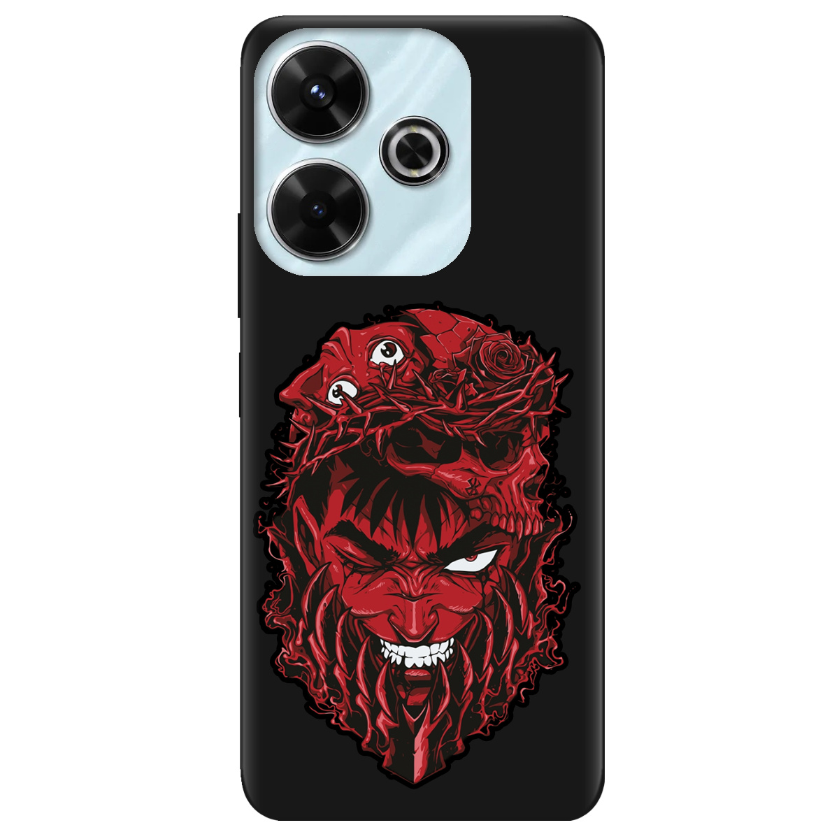 Чехол для Xiaomi Redmi 13 черный матовый soft touch Red slip head - фото 1 Чехол для Xiaomi Redmi 13 черный матовый soft touch Red slip head - фото 1 - Чехлы для телефонов