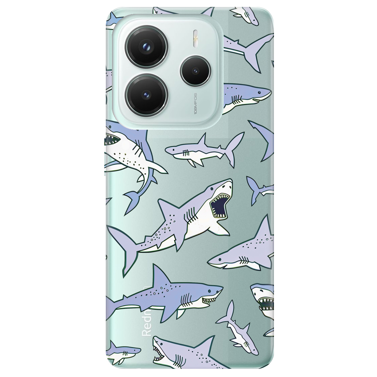 Чехол для Xiaomi Redmi Note 14 5G прозрачный Хищники - фото 1 - Чехлы для телефонов