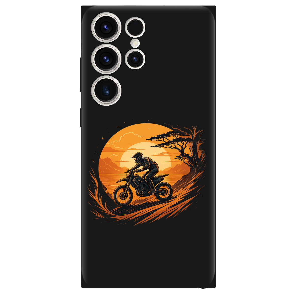 Чохол для Samsung Galaxy S24 Ultra чорний матовий soft touch БайкШлях - фото 1 Чохол для Samsung Galaxy S24 Ultra чорний матовий soft touch БайкШлях - фото 1 - Чохли для телефонів