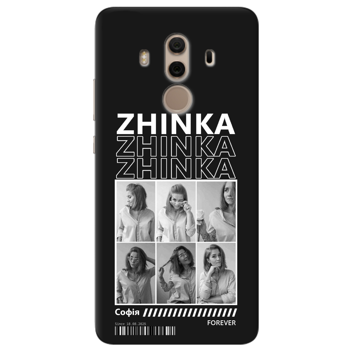 Чехол для Huawei Mate 10 Pro черный матовый soft touch Zhinka (с вашими фото) - фото 1 - Чехлы для телефонов