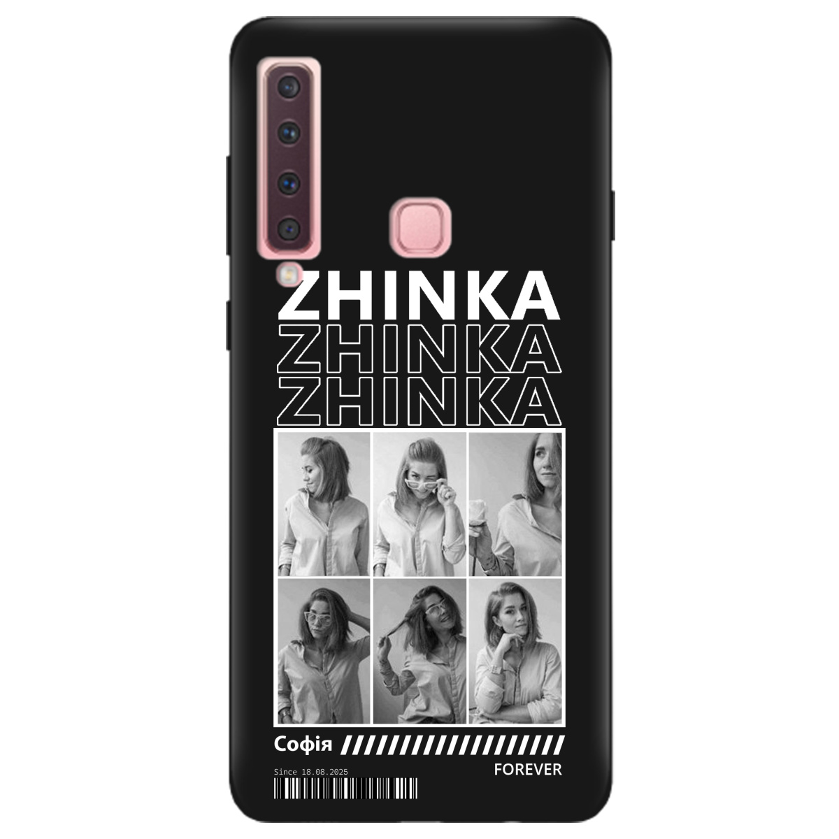 Чохол для Samsung Galaxy A9 2018 чорний матовий soft touch Zhinka (з вашими фото) - фото 1 - Чохли для телефонів