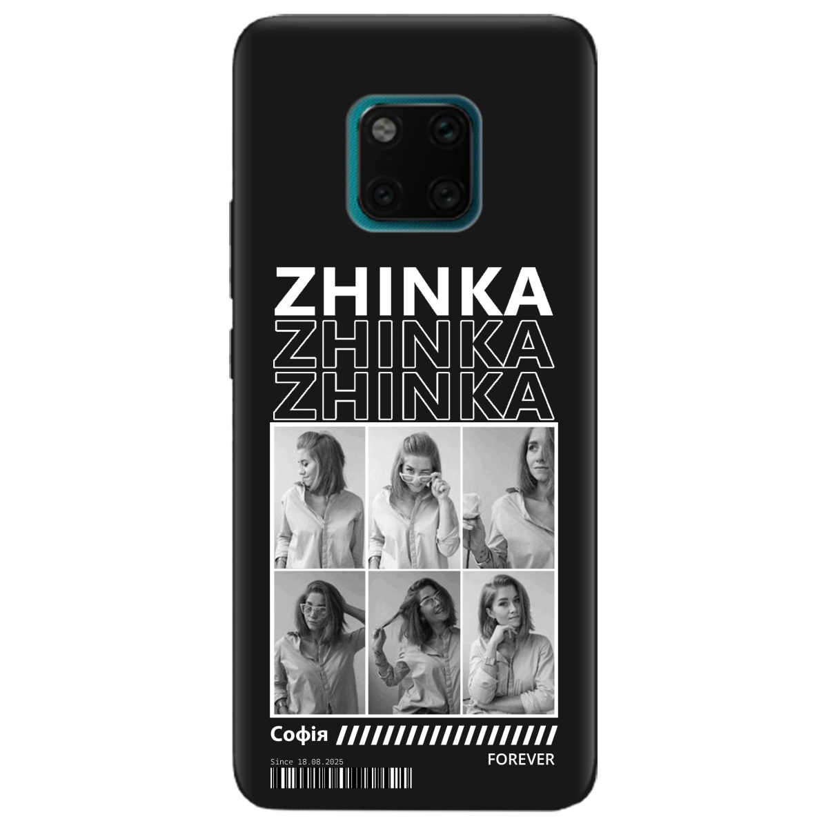 Чохол для Huawei Mate 20 Pro чорний матовий soft touch Zhinka (з вашими фото) - фото 1 - Чохли для телефонів