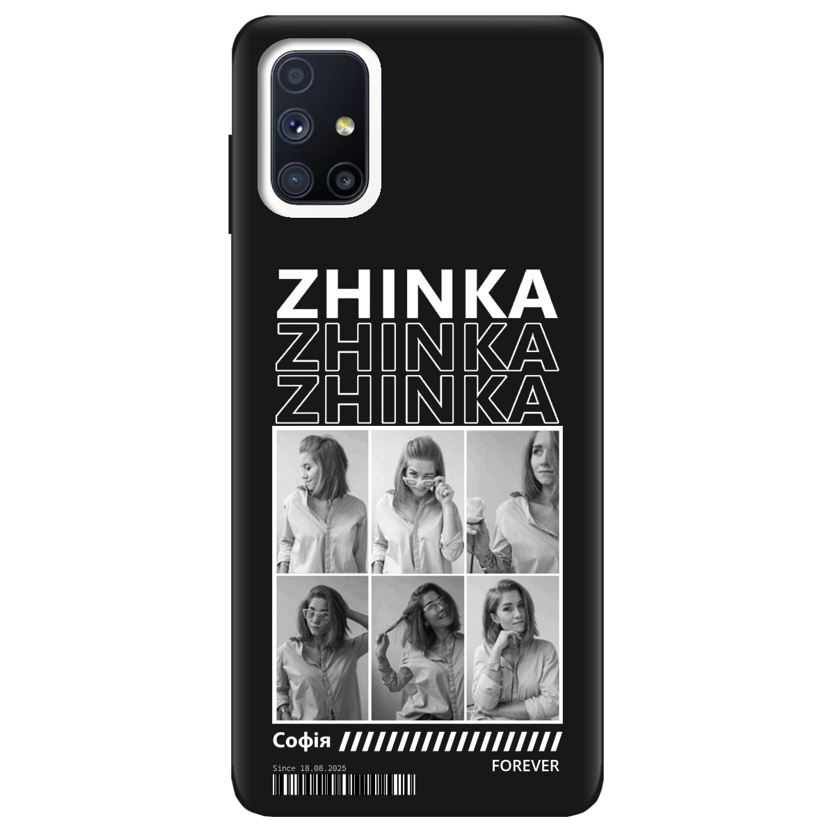 Чехол для Samsung Galaxy M51 черный матовый soft touch Zhinka (с вашими фото) - фото 1 - Чехлы для телефонов