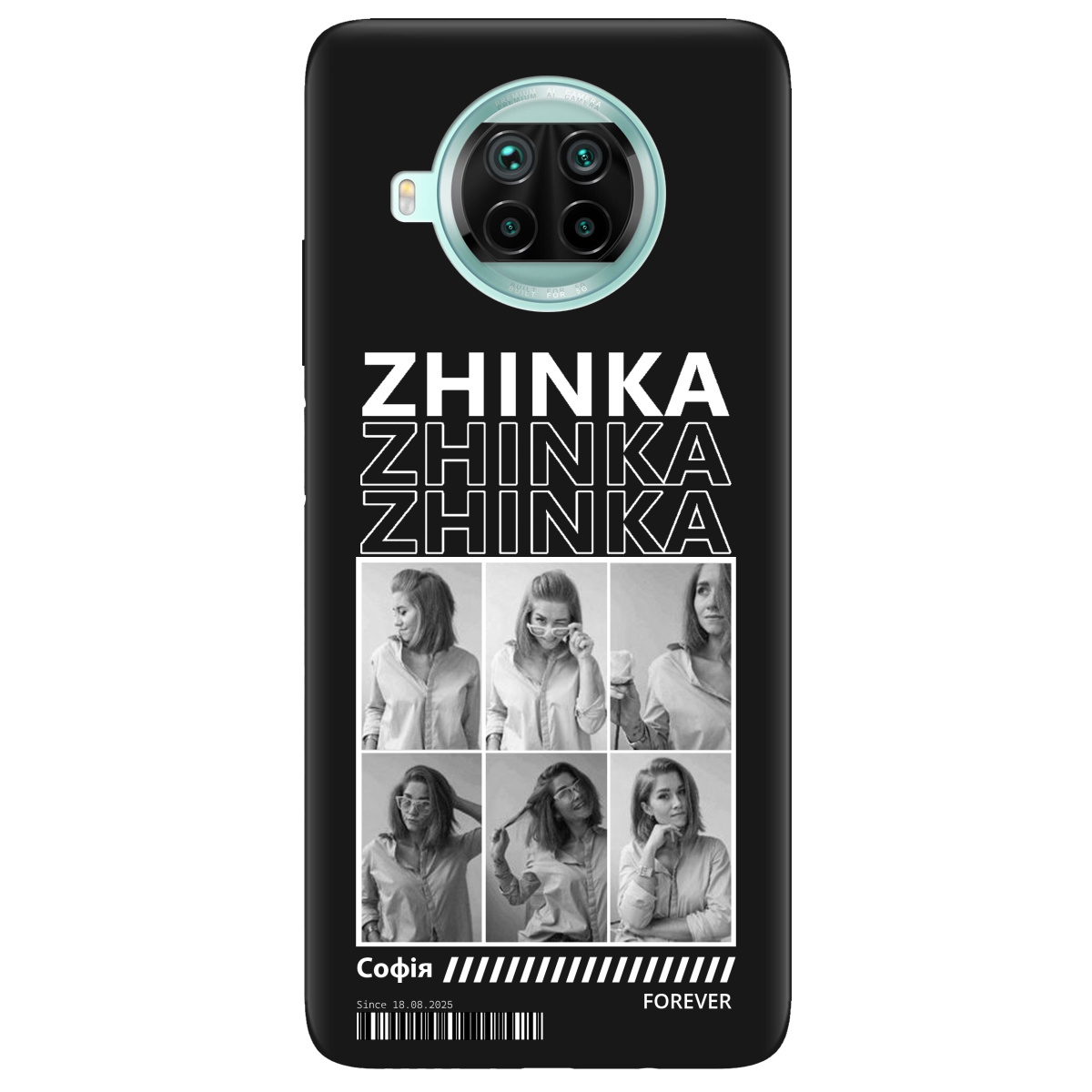 Чохол для Xiaomi Mi 10T Lite чорний матовий soft touch Zhinka (з вашими фото) - фото 1 - Чохли для телефонів