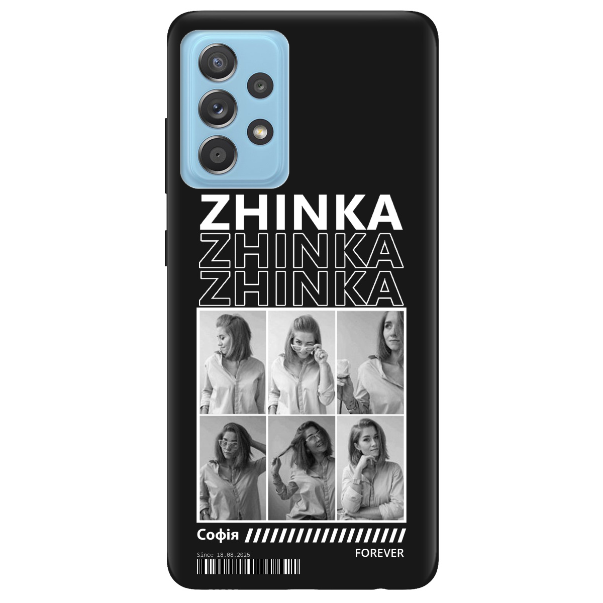 Чехол для Samsung Galaxy A52 черный матовый soft touch Zhinka (с вашими фото) - фото 1 Чехол для Samsung Galaxy A52 черный матовый soft touch Zhinka (с вашими фото) - фото 1 - Чехлы для телефонов