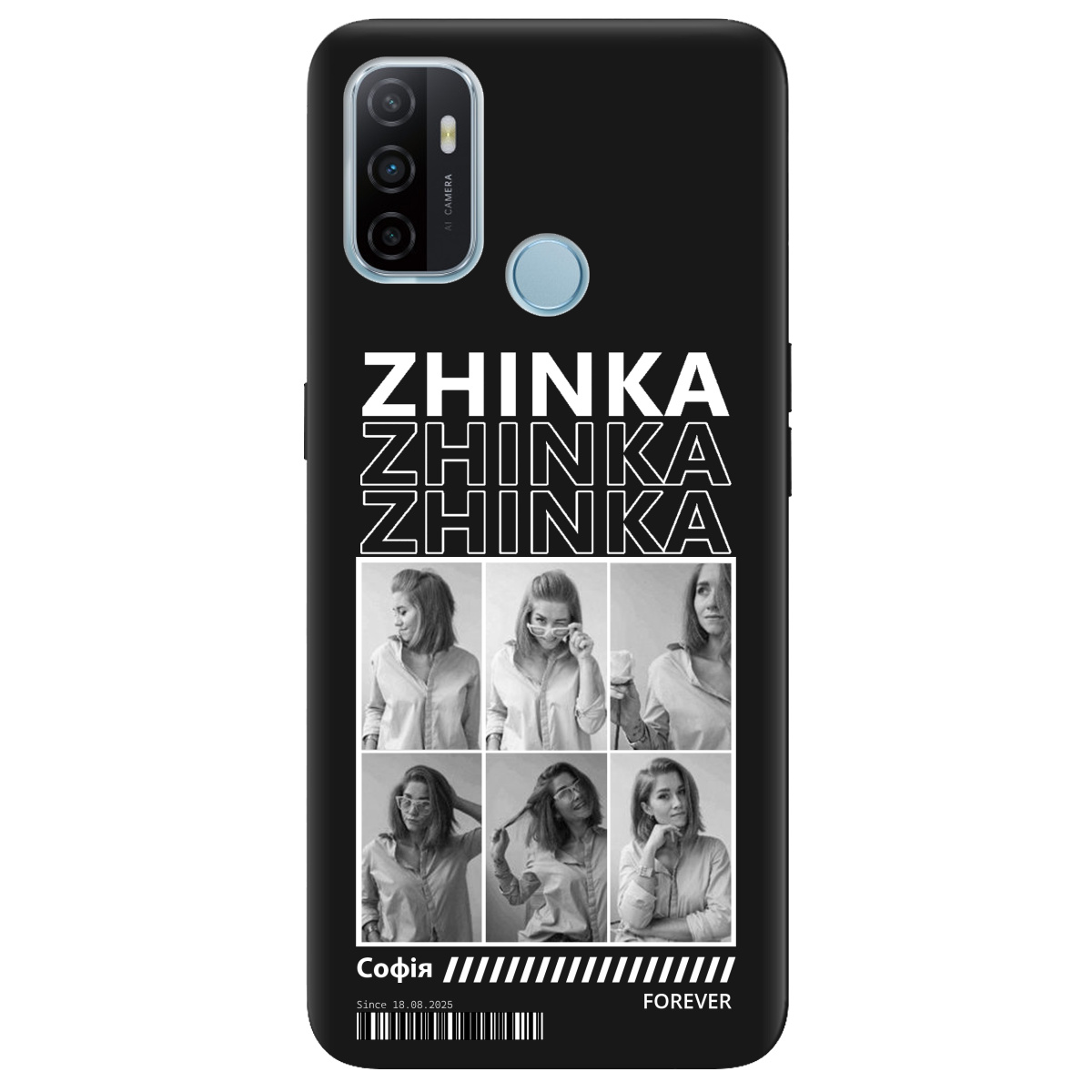 Чехол для Oppo A53/ A32/ A33 черный матовый soft touch Zhinka (с вашими фото) - фото 1 Чехол для Oppo A53/ A32/ A33 черный матовый soft touch Zhinka (с вашими фото) - фото 1 - Чехлы для телефонов