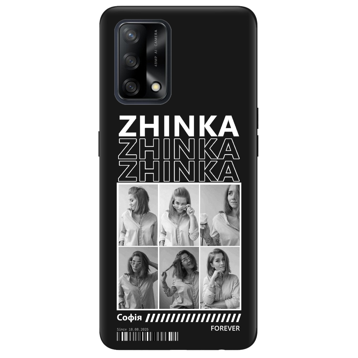 Чохол для Oppo A74 4G чорний матовий soft touch Zhinka (з вашими фото) - фото 1 Чохол для Oppo A74 4G чорний матовий soft touch Zhinka (з вашими фото) - фото 1 - Чохли для телефонів