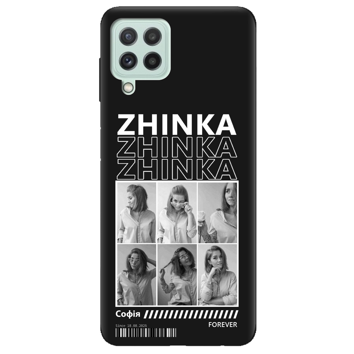 Чохол для Samsung Galaxy M32 чорний матовий soft touch Zhinka (з вашими фото) - фото 1 Чохол для Samsung Galaxy M32 чорний матовий soft touch Zhinka (з вашими фото) - фото 1 - Чохли для телефонів
