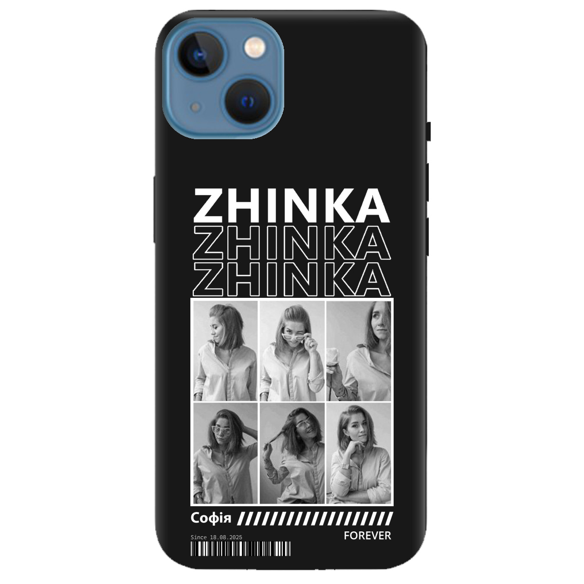 Чехол для Apple iPhone 13 черный матовый soft touch Zhinka (с вашими фото) - фото 1 Чехол для Apple iPhone 13 черный матовый soft touch Zhinka (с вашими фото) - фото 1 - Чехлы для телефонов