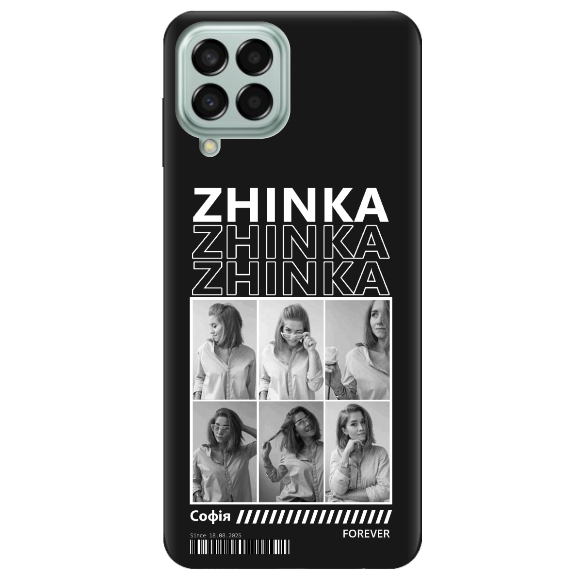 Чехол для Samsung Galaxy M53 черный матовый soft touch Zhinka (с вашими фото) - фото 1 - Чехлы для телефонов