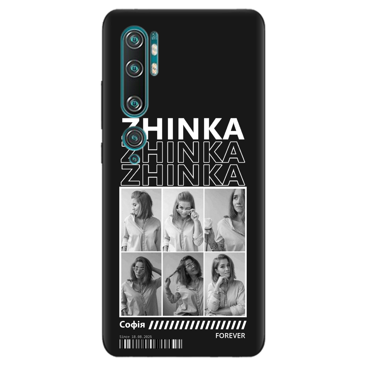 Чехол для Xiaomi Mi Note 10 Pro черный матовый soft touch Zhinka (с вашими фото) - фото 1 - Чехлы для телефонов