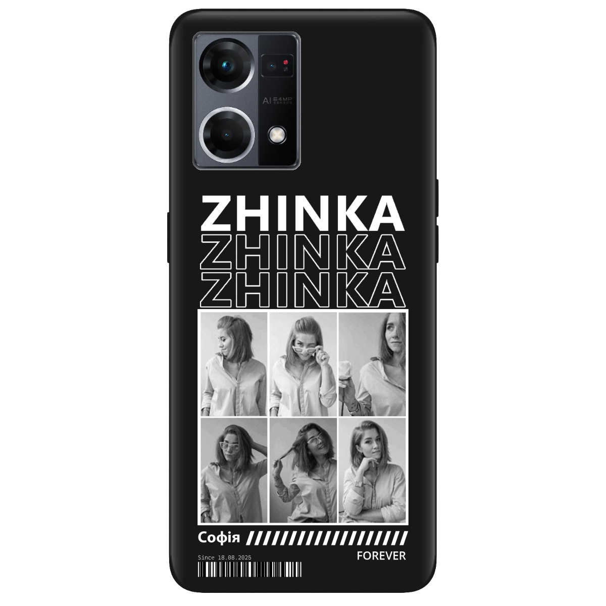 Чохол для Oppo Reno  7 4G чорний матовий soft touch Zhinka (з вашими фото) - фото 1 Чохол для Oppo Reno  7 4G чорний матовий soft touch Zhinka (з вашими фото) - фото 1 - Чохли для телефонів