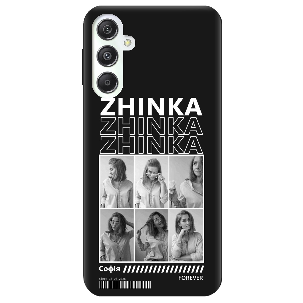 Чохол для Samsung Galaxy M34 5G чорний матовий soft touch Zhinka (з вашими фото) - фото 1 - Чохли для телефонів