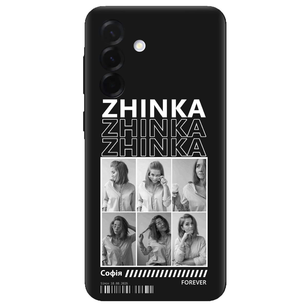 Чохол для Samsung Galaxy A36 чорний матовий soft touch Zhinka (з вашими фото) - фото 1 Чохол для Samsung Galaxy A36 чорний матовий soft touch Zhinka (з вашими фото) - фото 1 - Чохли для телефонів