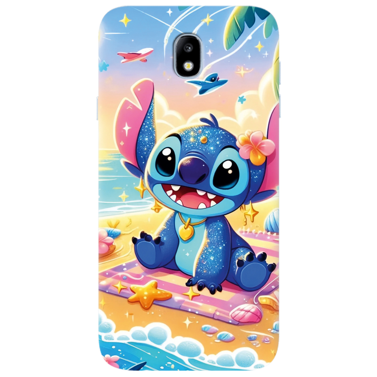 Чехол для Samsung Galaxy J7 2017 прозрачный Тропический озорник - фото 1 - Чехлы для телефонов