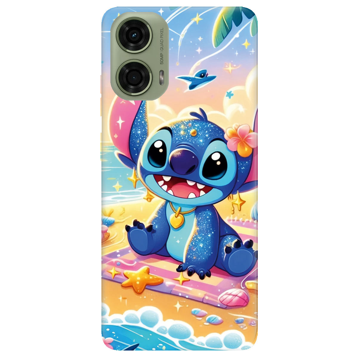 Чехол для Motorola G24 / G04 / E14 прозрачный Тропический озорник - фото 1 - Чехлы для телефонов