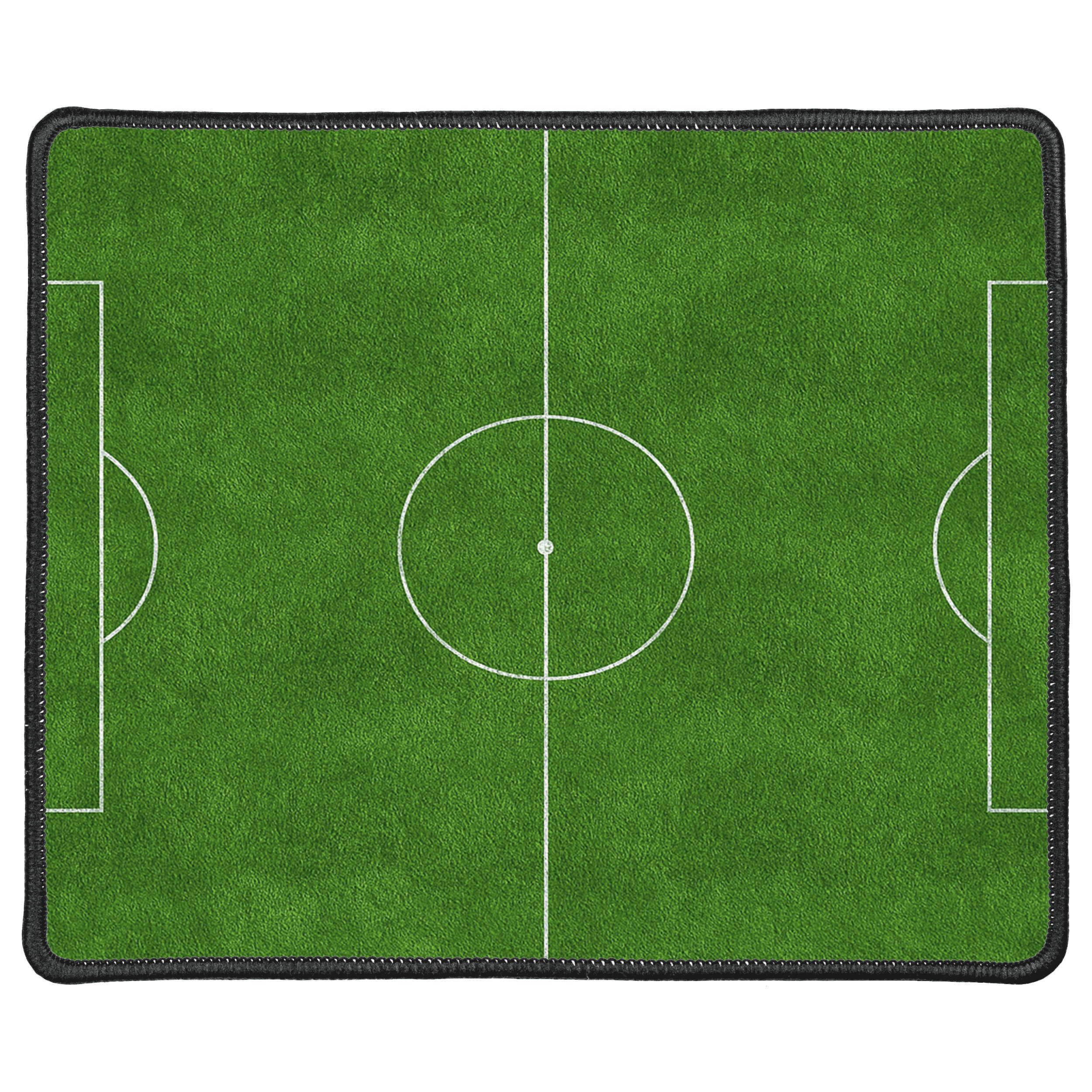 Коврик для мыши с чёрным оверлоком (30*25 см) Футбольное поле - фото 1 - Коврики для мыши
