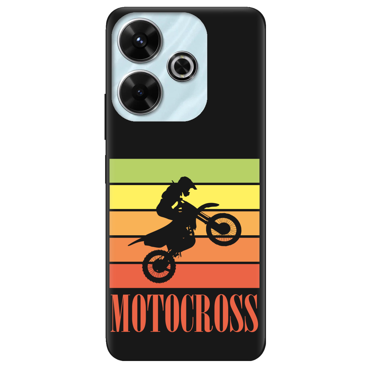 Чохол для Xiaomi Redmi 13 чорний матовий soft touch Motocross - фото 1 - Чохли для телефонів