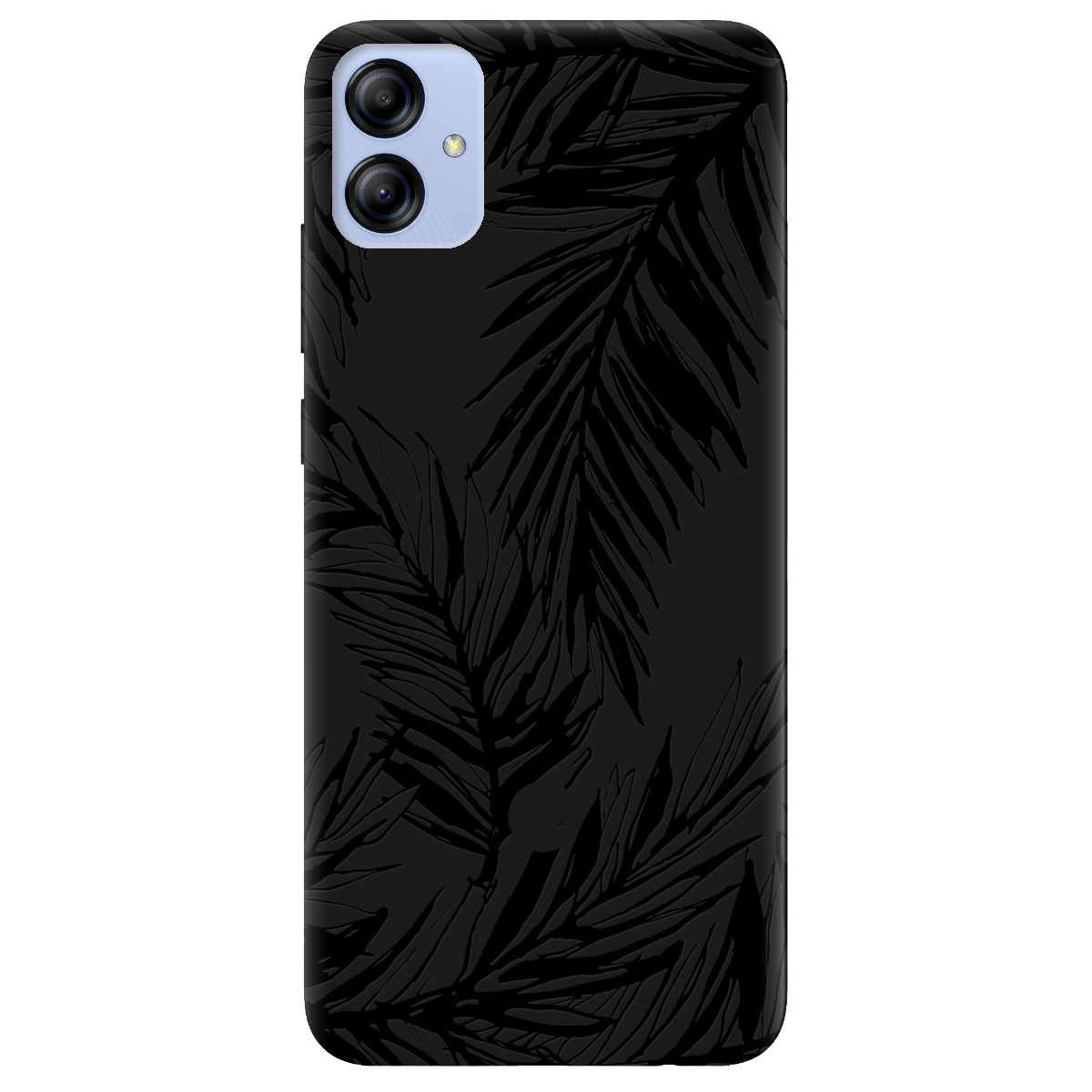 Чехол для Samsung Galaxy A04e черный матовый soft touch Tropics - фото 1 Чехол для Samsung Galaxy A04e черный матовый soft touch Tropics - фото 1 - Чехлы для телефонов