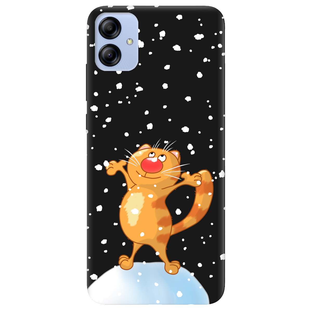 Чохол для Samsung Galaxy A04e чорний матовий soft touch Be Happy - фото 1 - Чохли для телефонів