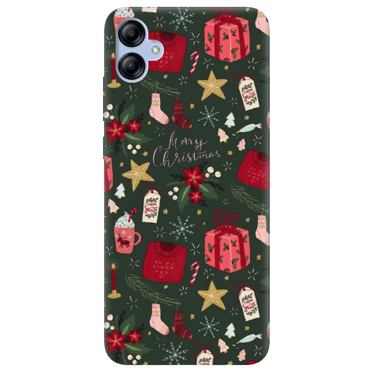 Чехол для Samsung Galaxy A04e прозрачный Merry christmas - фото 1 - Чехлы для телефонов