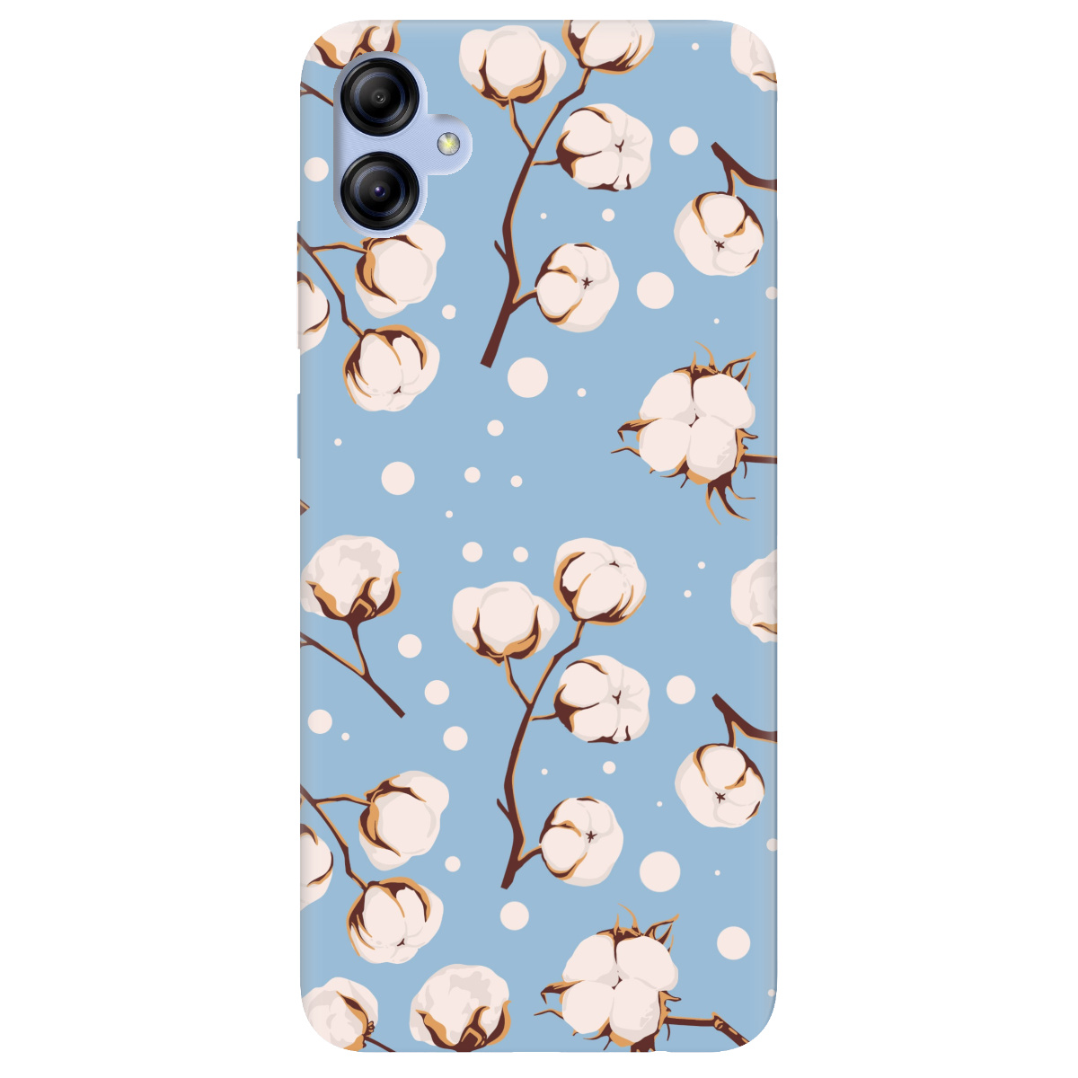 Чохол для Samsung Galaxy A04e прозорий Квітка бавовни - фото 1 Чохол для Samsung Galaxy A04e прозорий Квітка бавовни - фото 1 - Чохли для телефонів