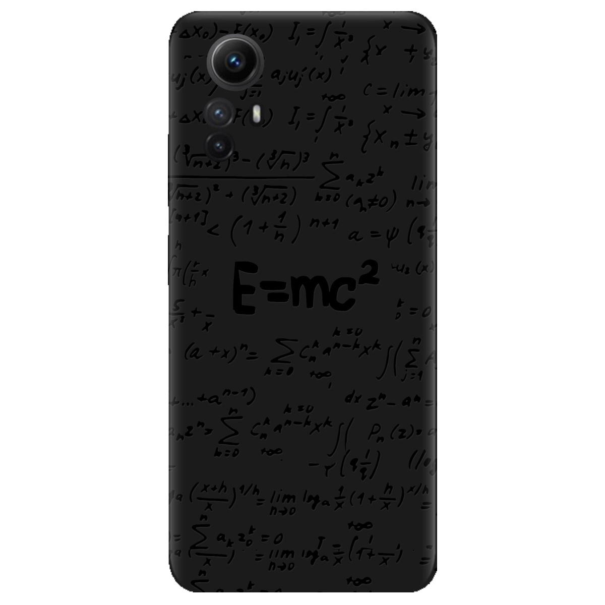 Чехол для Xiaomi Redmi Note 12s черный матовый soft touch Black Einstein - фото 1 - Чехлы для телефонов