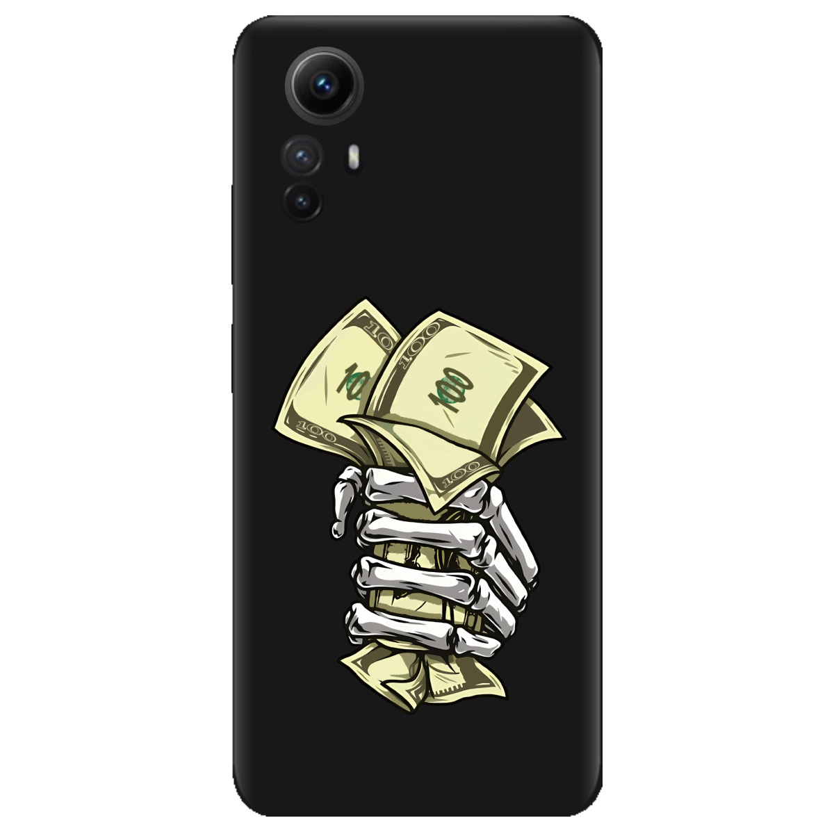 Чехол для Xiaomi Redmi Note 12s черный матовый soft touch Загашник - фото 1 - Чехлы для телефонов