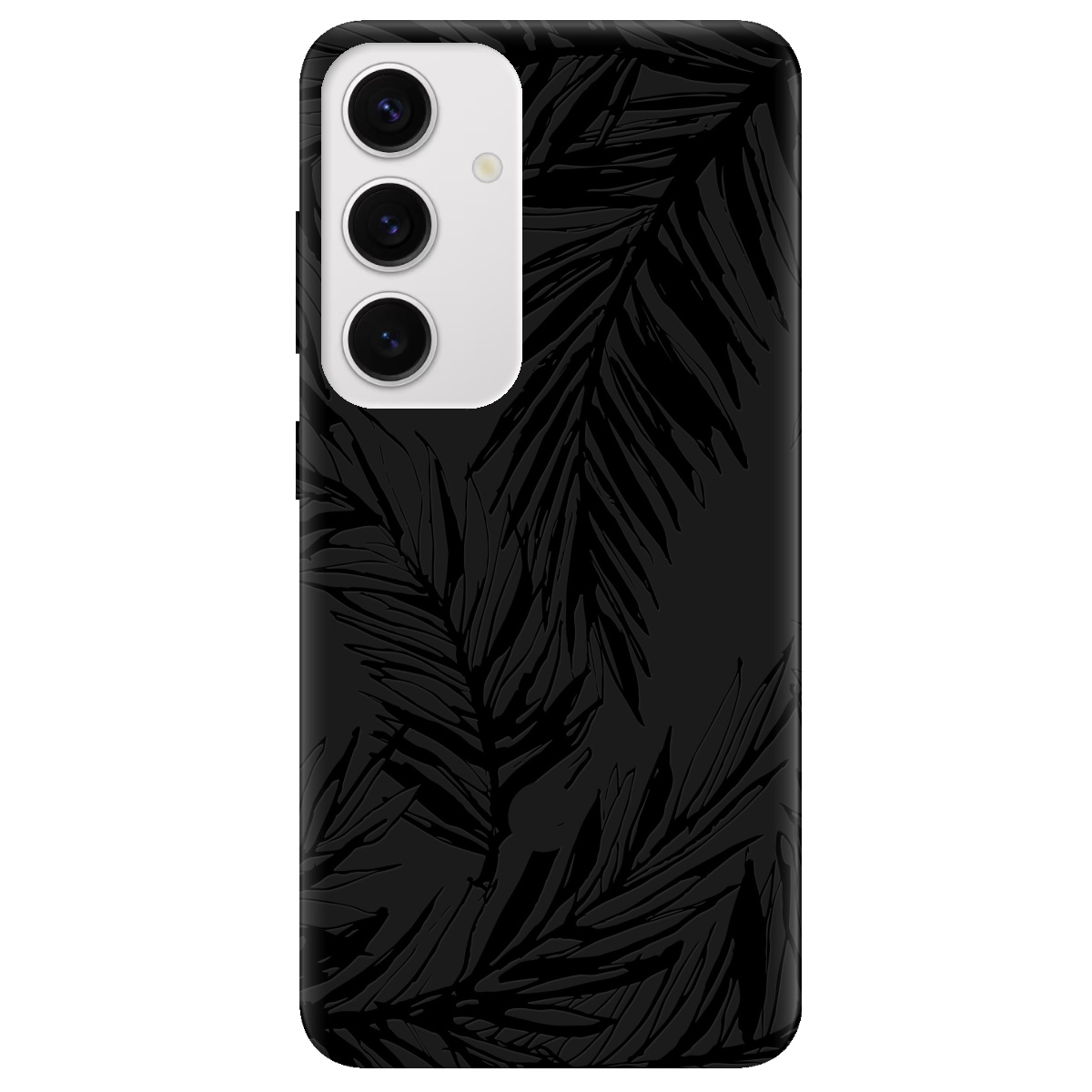 Чехол для Samsung Galaxy S24 Plus черный матовый soft touch Tropics - фото 1 Чехол для Samsung Galaxy S24 Plus черный матовый soft touch Tropics - фото 1 - Чехлы для телефонов