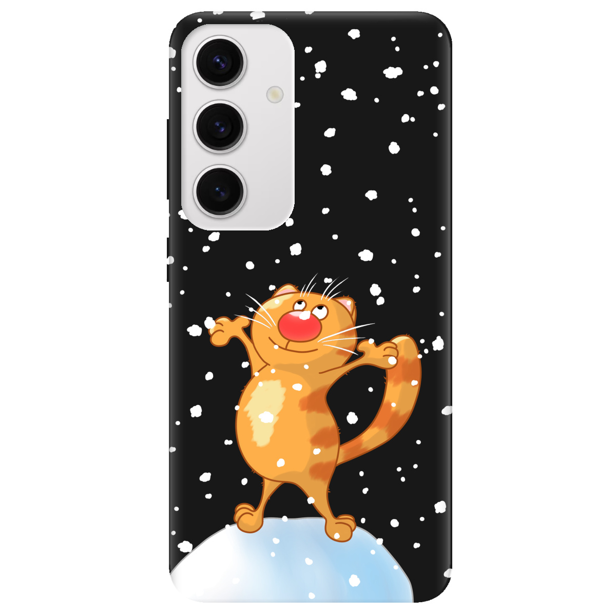 Чохол для Samsung Galaxy S24 Plus чорний матовий soft touch Be Happy - фото 1 - Чохли для телефонів