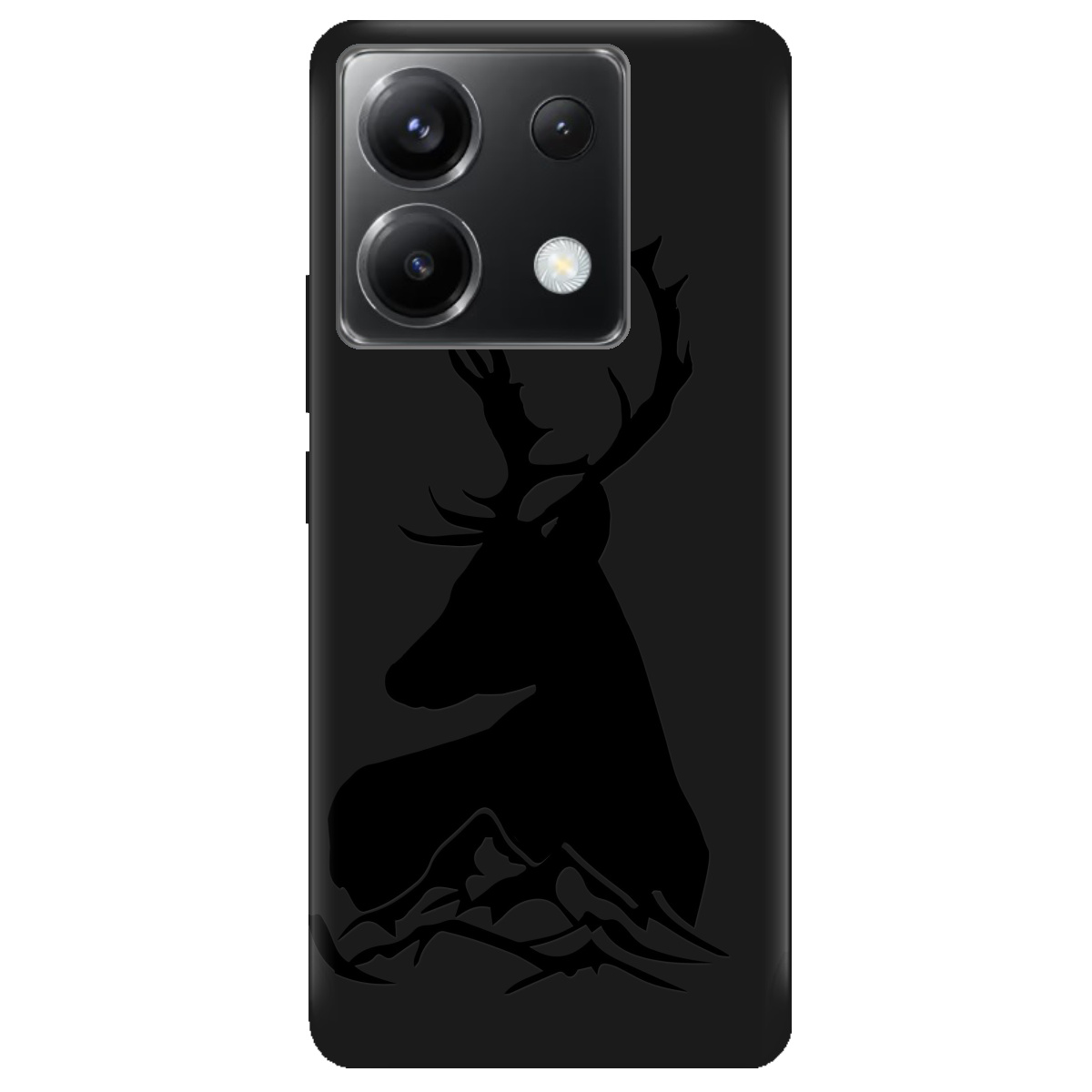 Чохол для Xiaomi Poco X6 чорний матовий soft touch Moral - фото 1 - Чохли для телефонів