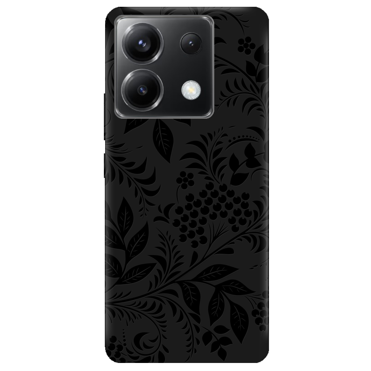 Чехол для Xiaomi Poco X6 черный матовый soft touch Art - фото 1 - Чехлы для телефонов