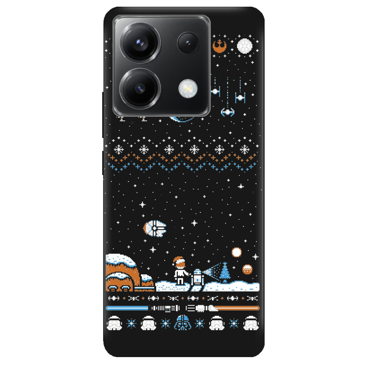 Чохол для Xiaomi Poco X6 чорний матовий soft touch Star wars - фото 1 - Чохли для телефонів