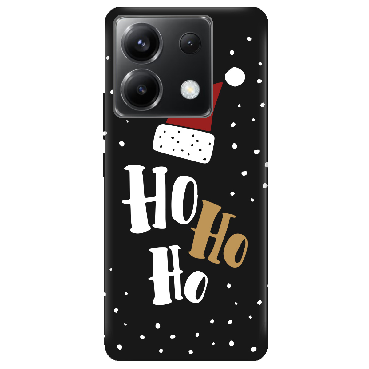 Чехол для Xiaomi Poco X6 черный матовый soft touch Ho-ho-ho - фото 1 - Чехлы для телефонов