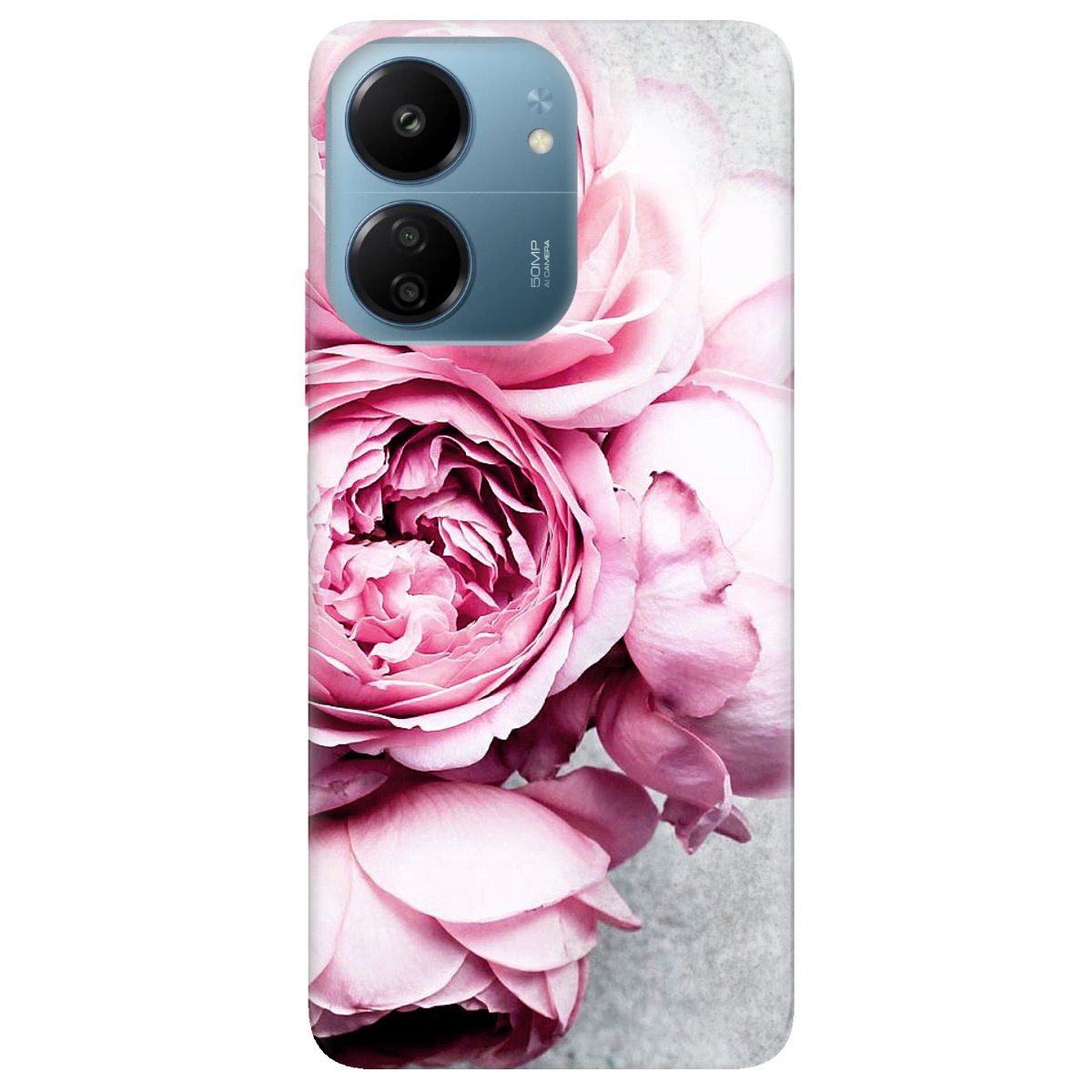 Чехол для Xiaomi Poco C65 прозрачный Peony - фото 1 - Чехлы для телефонов