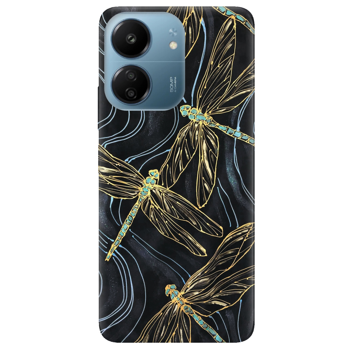 Чехол для Xiaomi Poco C65 прозрачный Dragonfly - фото 1 - Чехлы для телефонов