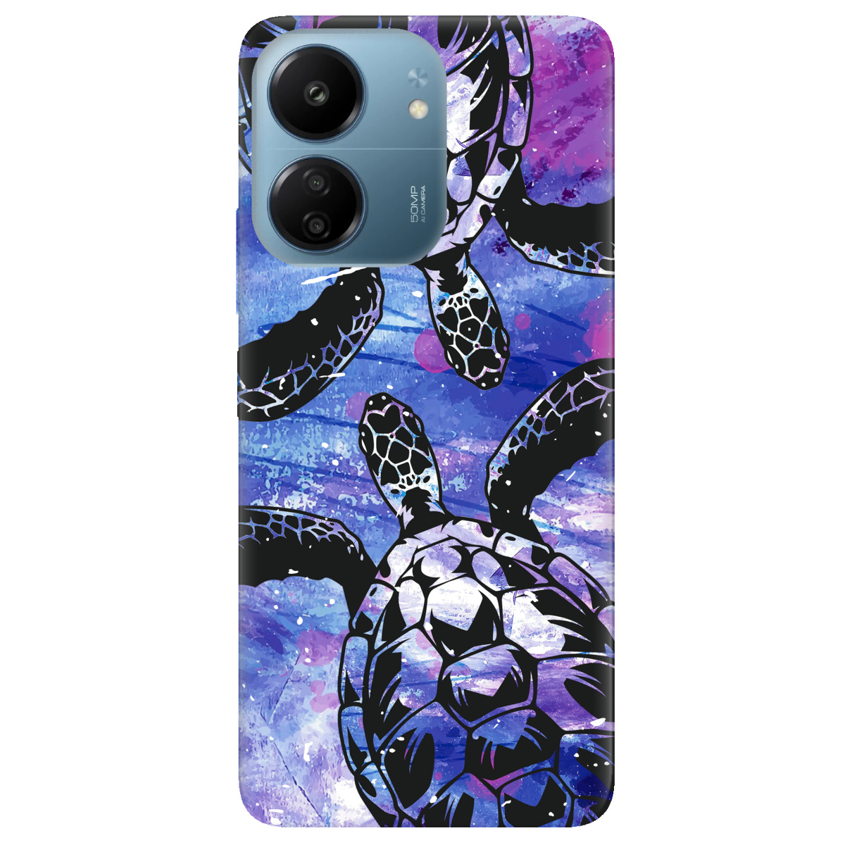 Чохол для Xiaomi Poco C65 прозорий Turtles - фото 1 - Чохли для телефонів