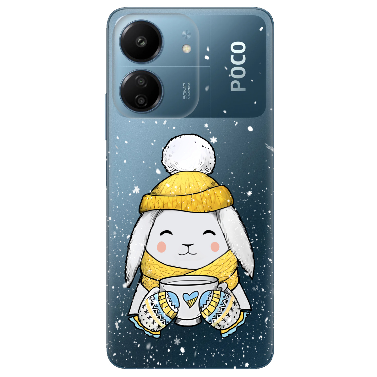 Чохол для Xiaomi Poco C65 прозорий Пухнастик - фото 1 Чохол для Xiaomi Poco C65 прозорий Пухнастик - фото 1 - Чохли для телефонів