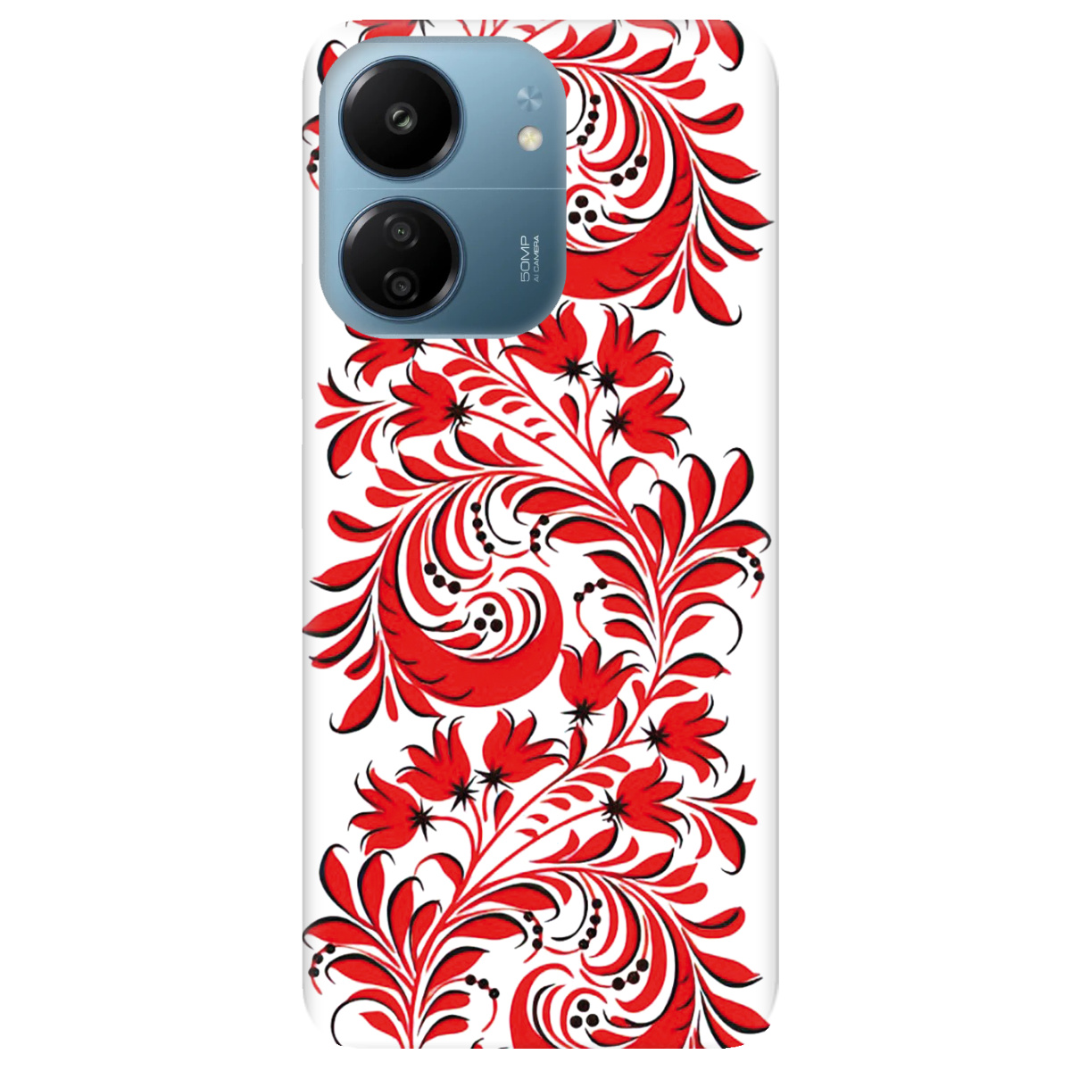 Чехол для Xiaomi Poco C65 прозрачный Love Ukraine ornament - фото 1 - Чехлы для телефонов