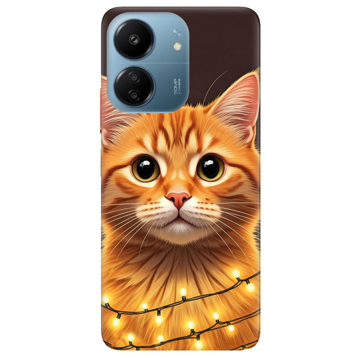 Чохол для Xiaomi Poco C65 прозорий Festive Kitty - фото 1 - Чохли для телефонів