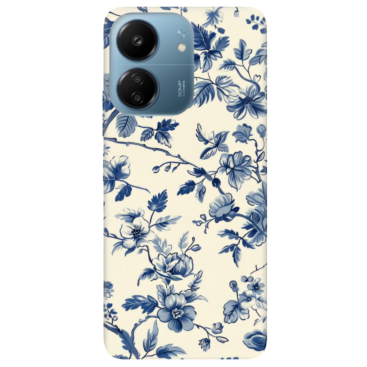 Чохол для Xiaomi Poco C65 прозорий Blue Garden - фото 1 - Чохли для телефонів