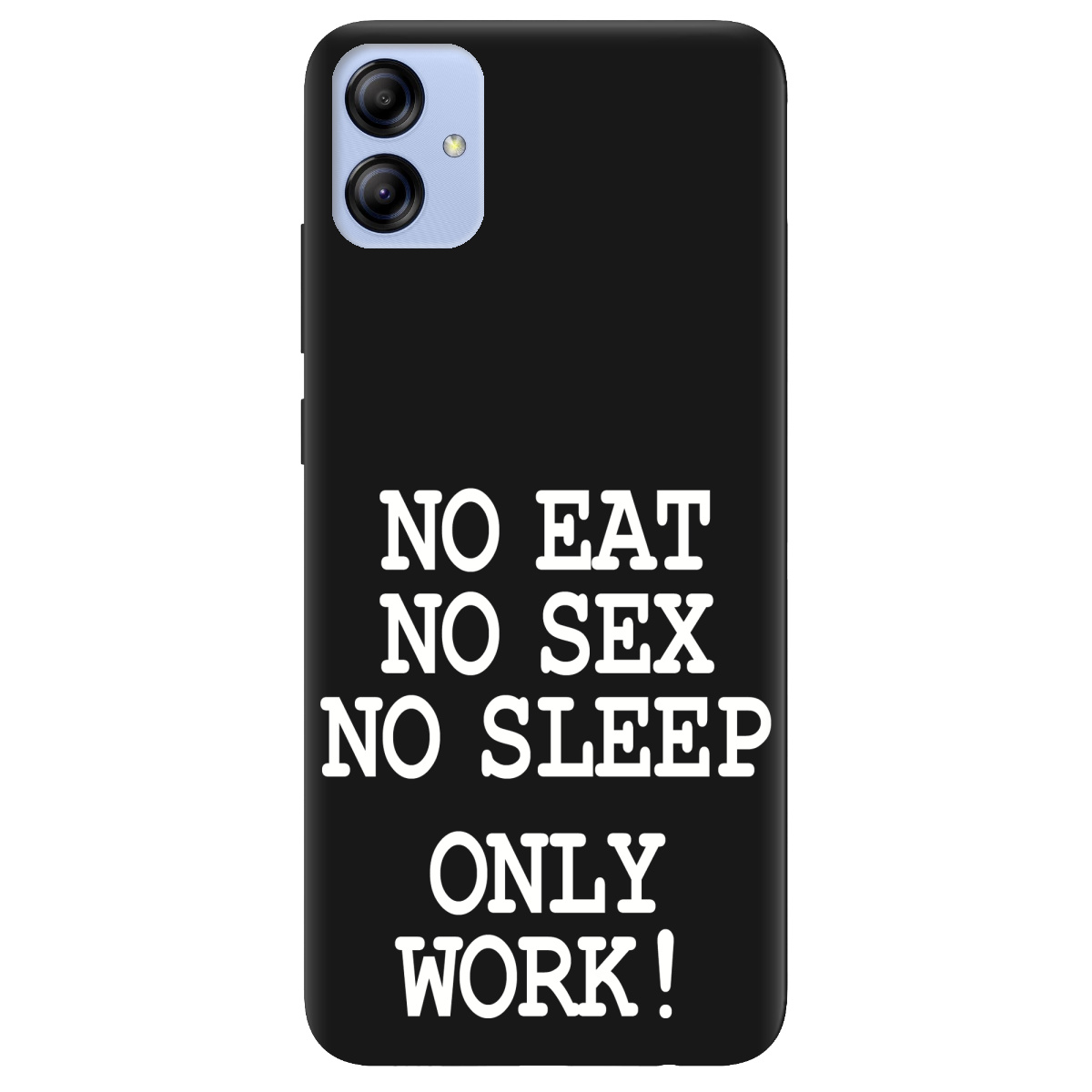 Чохол для Samsung Galaxy A04e чорний матовий soft touch Work only - фото 1 - Чохли для телефонів