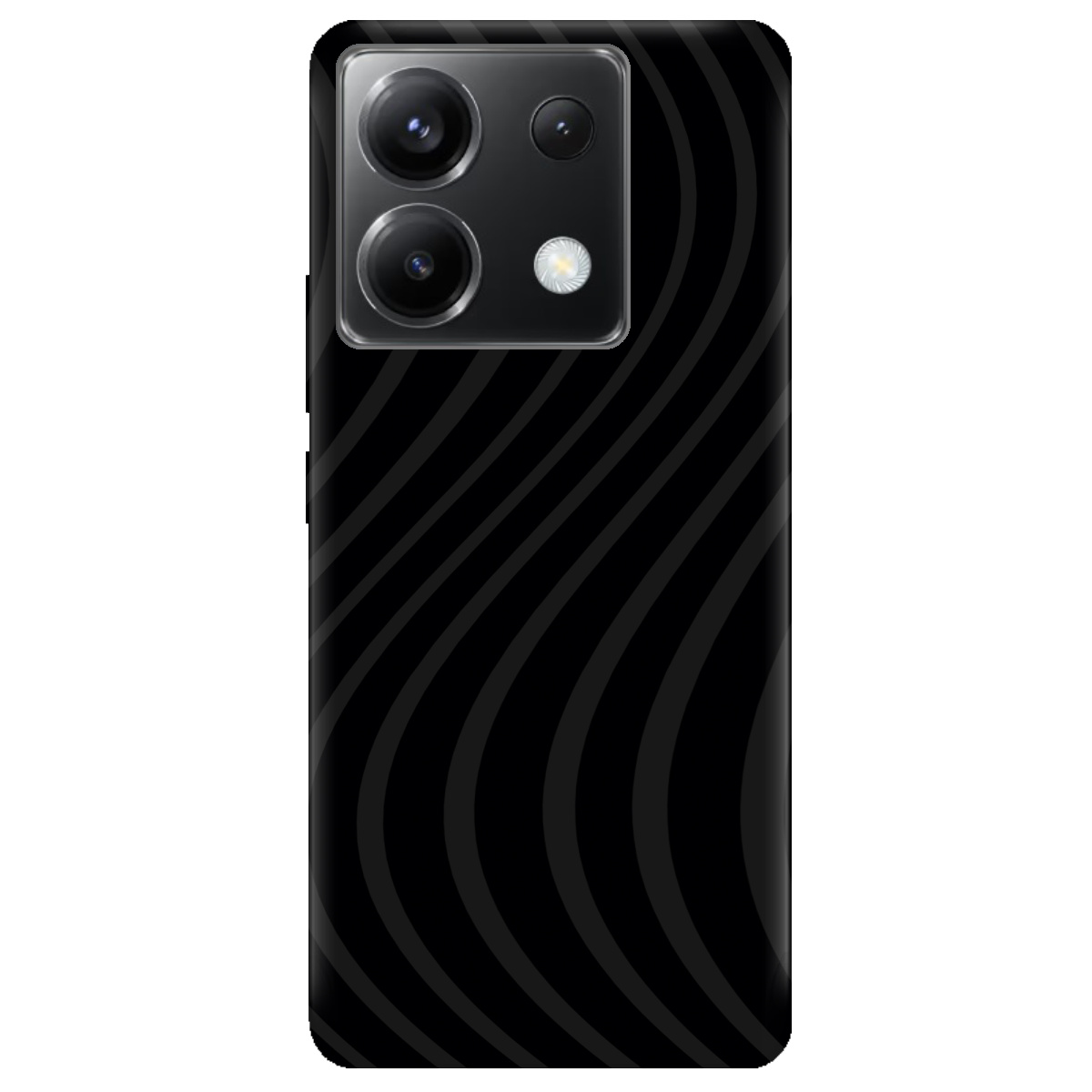 Чехол для Xiaomi Poco X6 черный матовый soft touch Вихор енергії (black) - фото 1 - Чехлы для телефонов
