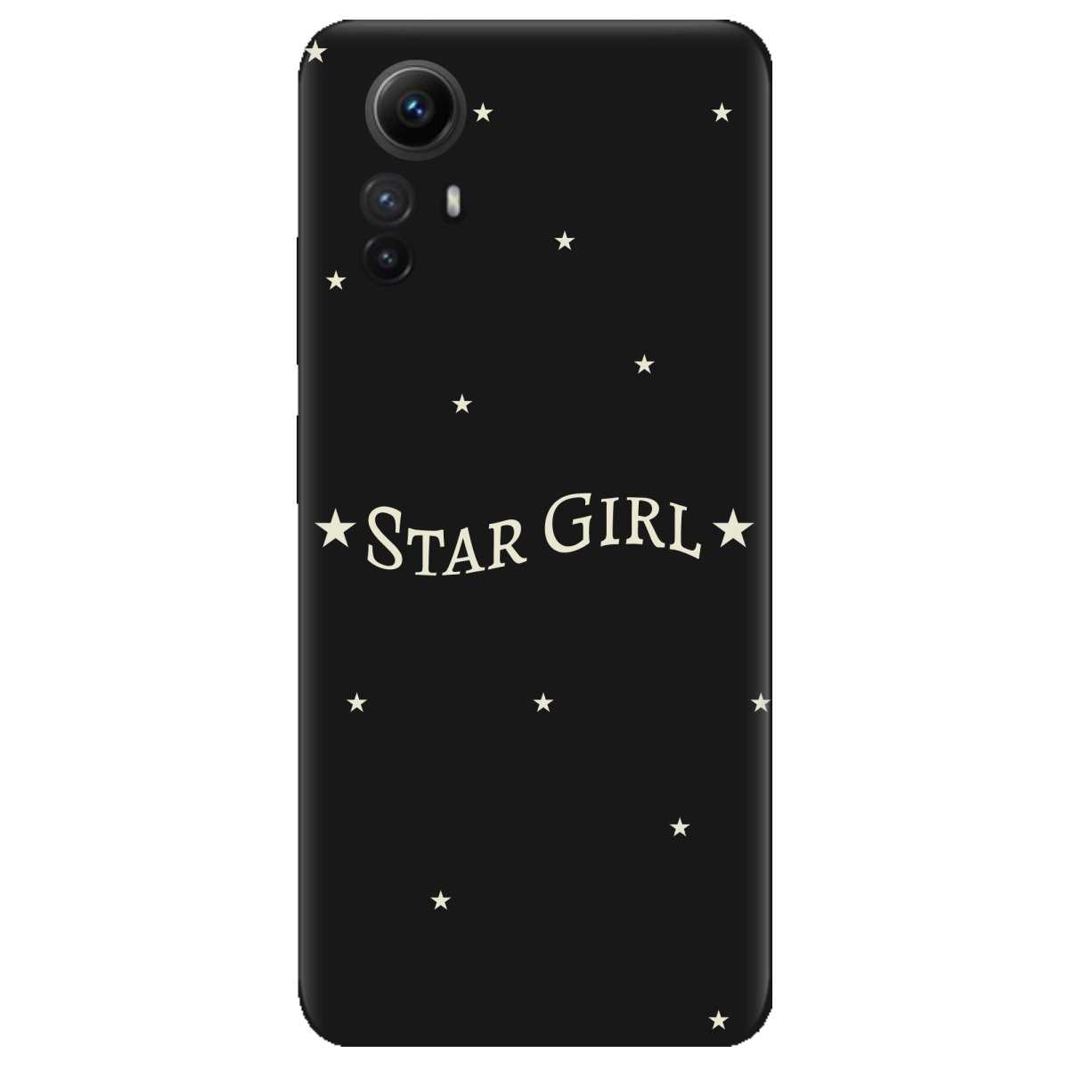 Чохол для Xiaomi Redmi Note 12s чорний матовий soft touch Star girl - фото 1 - Чохли для телефонів