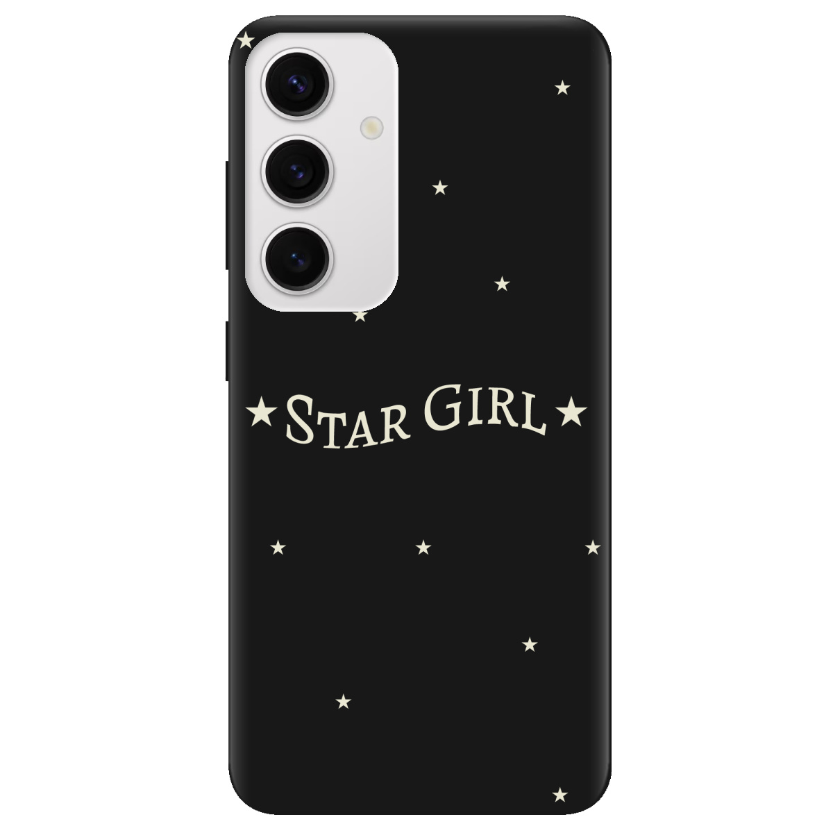 Чехол для Samsung Galaxy S24 Plus черный матовый soft touch Star girl - фото 1 - Чехлы для телефонов