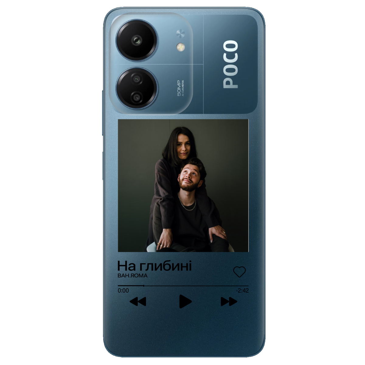 Чохол для Xiaomi Poco C65 прозорий З ВАШИМ ФОТО "НАША ПІСНЯ" - фото 1 - Чохли для телефонів