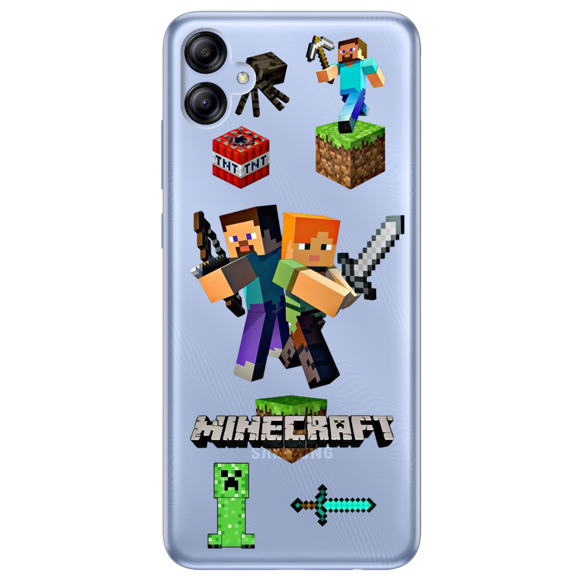 Чохол для Samsung Galaxy A04e прозорий Піксельна пригода - фото 1 - Чохли для телефонів