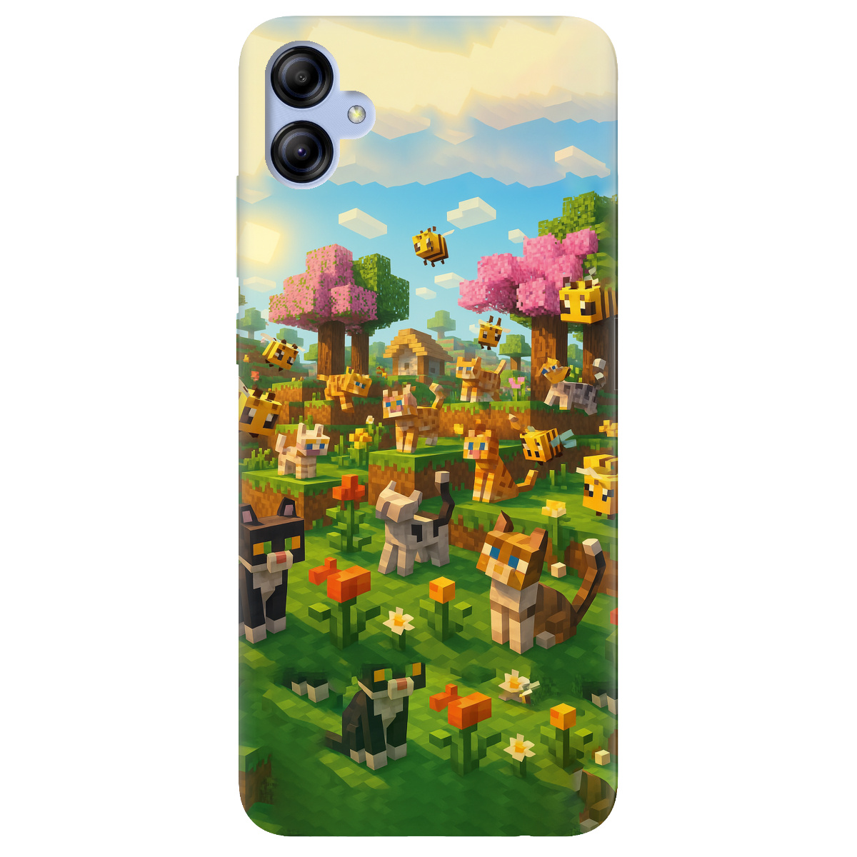 Чехол для Samsung Galaxy A04e прозрачный Піксельні герої - фото 1 - Чехлы для телефонов