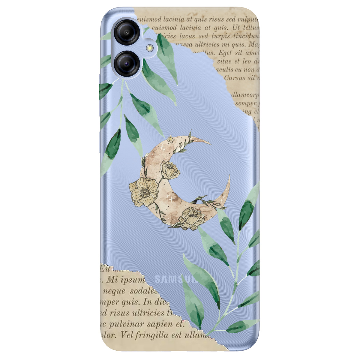 Чохол для Samsung Galaxy A04e прозорий Місячні сторінки - фото 1 - Чохли для телефонів