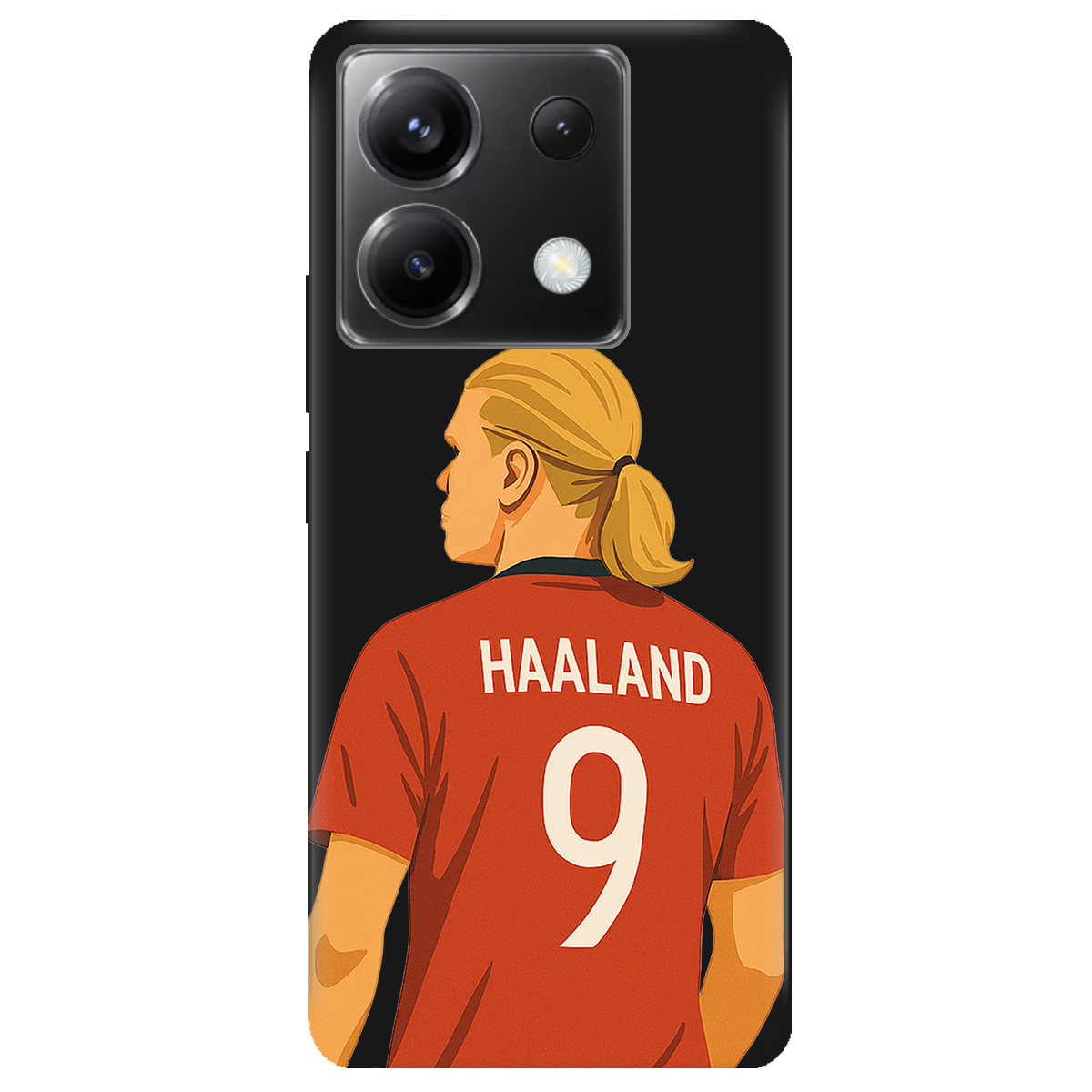 Чехол для Xiaomi Poco X6 черный матовый soft touch Haaland - фото 1 - Чехлы для телефонов